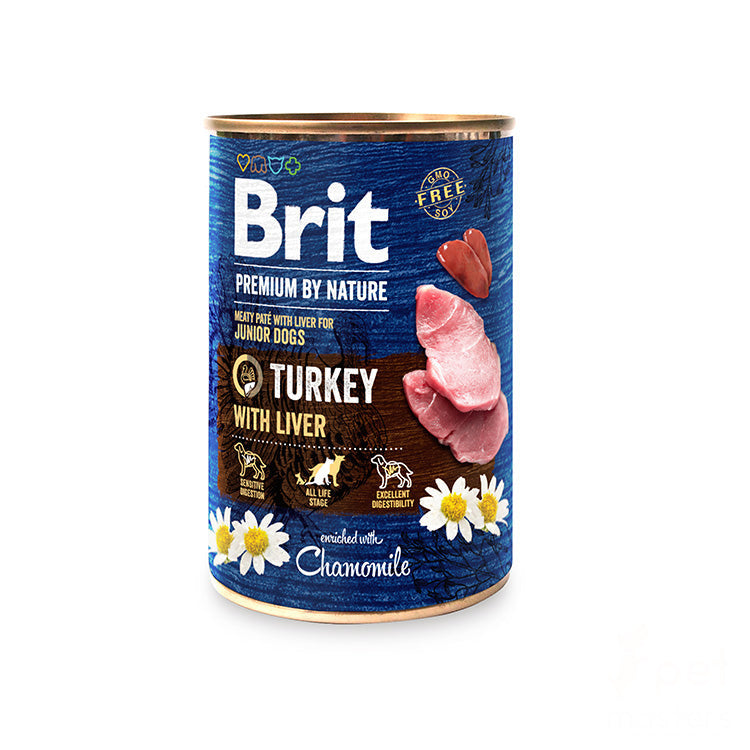 Brit Premium Dog Turkey With Liver 400g Tin