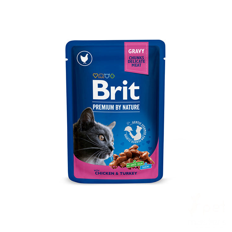 Brit Premium Cat Pouch With Chicken/Turkey 100g