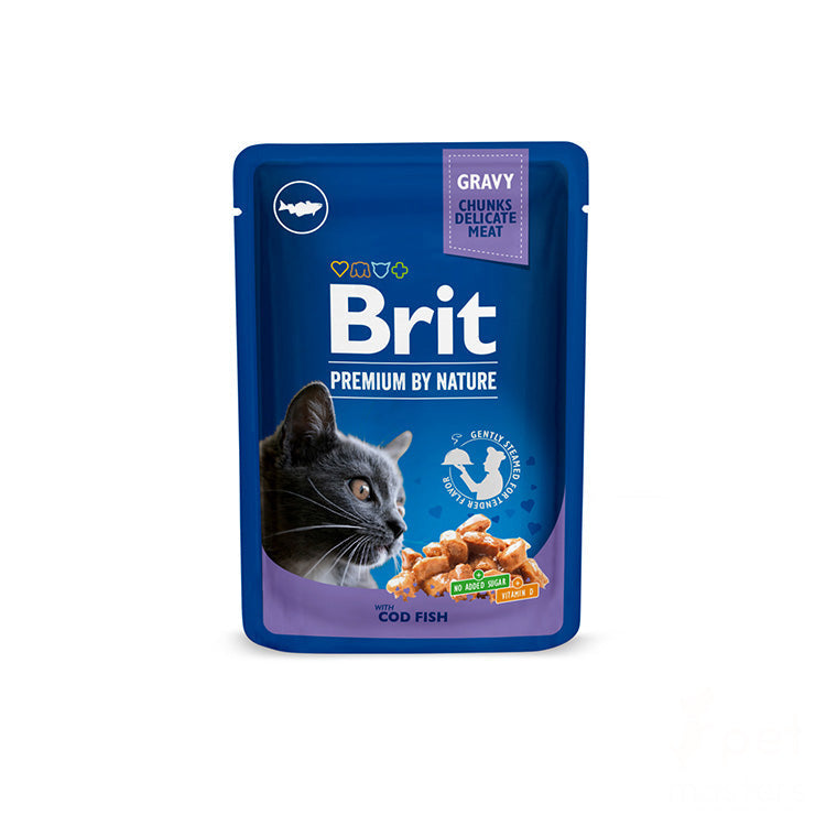 Brit Premium Cat Pouch With Cod Fish 100g