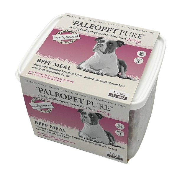 PALEOPET BEEF MEAL PATTIES FOR DOGS 1.2KG