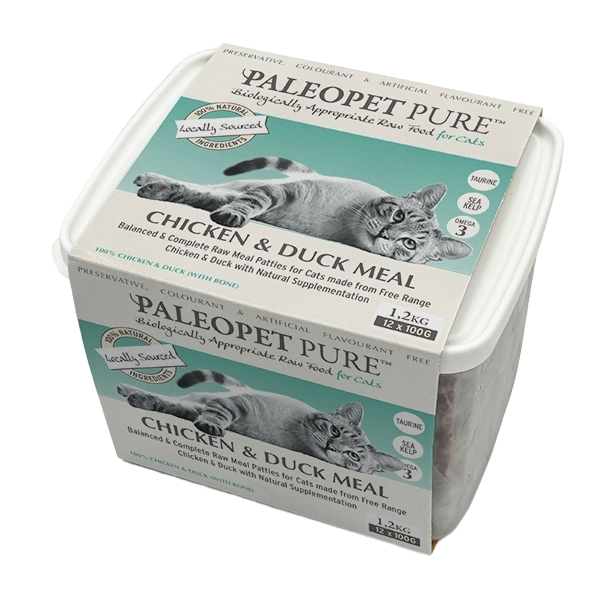PALEOPET CHICKEN & DUCK MEAL PATTIES FOR CATS 1.2KG
