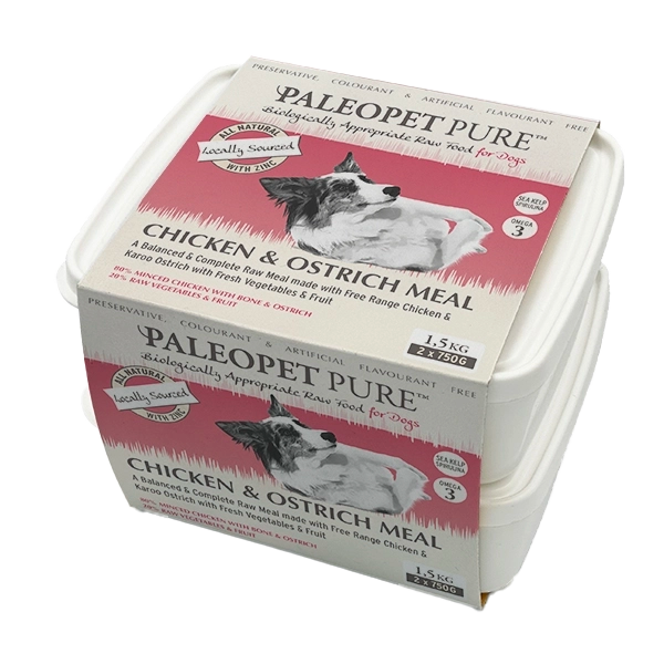 PALEOPET CHICKEN & OSTRICH MEAL 2X750G