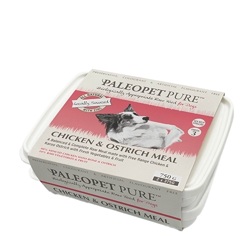 PALEOPET CHICKEN & OSTRICH MEAL FOR DOGS 2X375G