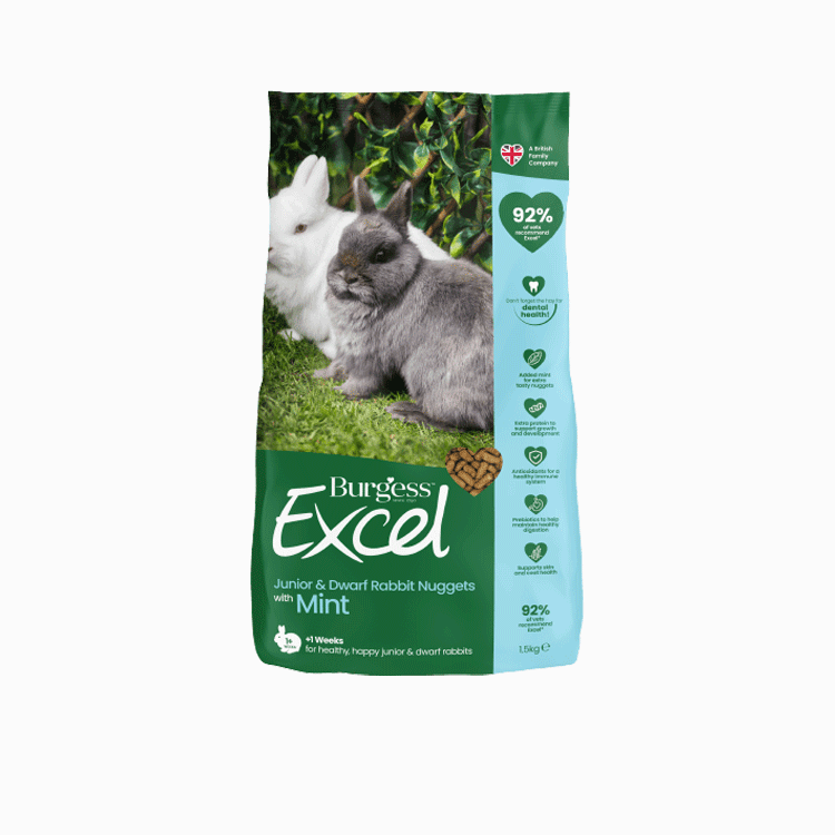 Excel Junior & Dwarf Rabbit Nuggets with Mint