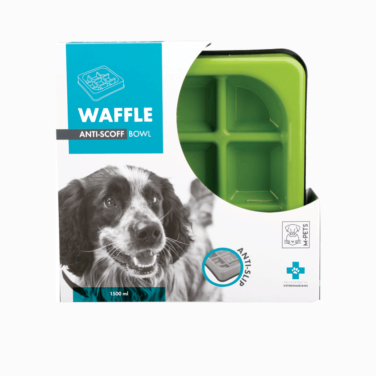 M-Pets Waffle Anti-Scoff Bowl