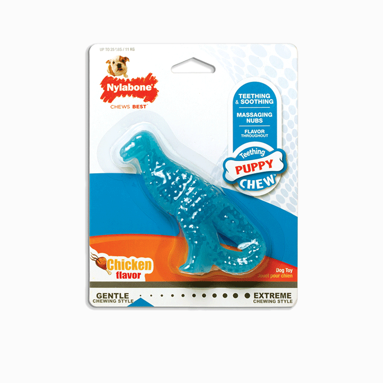 Puppy Dental Dinosaur Chew Toy for Teething Puppies