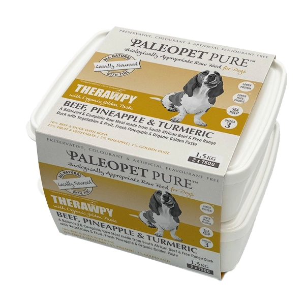 PALEOPET THERAWPY BEEF PINEAPPLE & TUMERIC MEAL FOR DOGS 2X750G